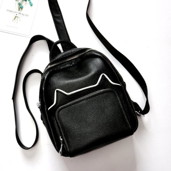 Cowhide backpack trend European and American schoolbag main image 6